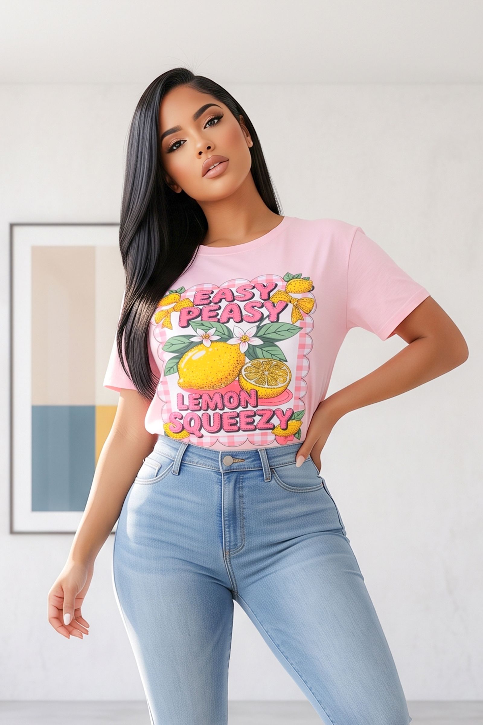 9180-RHINESTONE EMBEDDED GRAPHIC COTTON SHORT SLEEVE TOP, Contents: